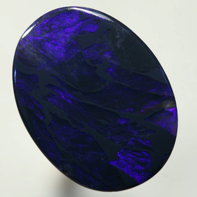 SOLID BLACK OPAL Large blue on black SEE VIDEO